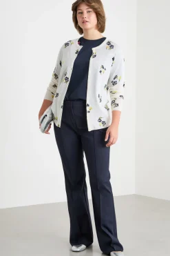Cardigan in garza - Bianco