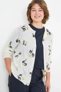 Cardigan in garza - Bianco