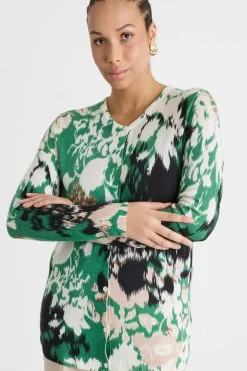 Cardigan in garza - Verde