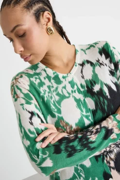 Cardigan in garza - Verde