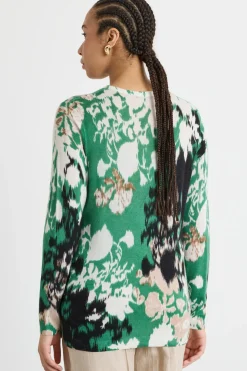Cardigan in garza - Verde