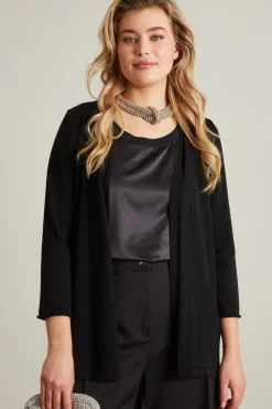 Cardigan in pura lana - Nero