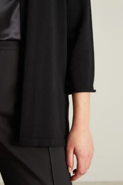 Cardigan in pura lana - Nero