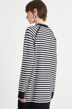 Cardigan lungo jacquard - Bianco Nero