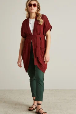 Cardigan maniche corte - Bordeuax