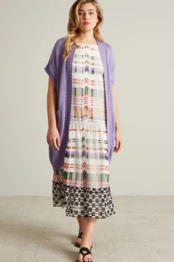 Cardigan maniche corte - Lilla