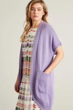 Cardigan maniche corte - Lilla