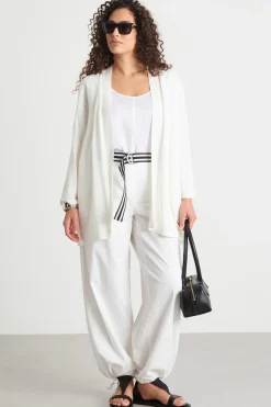 Cardigan open-front - Bianco