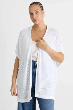 Cardigan open-front - Bianco