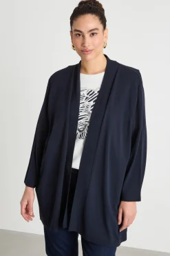 Cardigan open-front - Blu