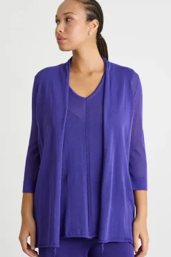 Cardigan open-front - Viola