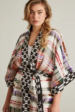 Casacca a kimono - Avorio Rosso