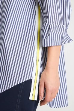 Casacca ampia - Blu Bianco