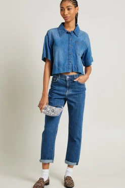Casacca boxy - Azzurro Jeans