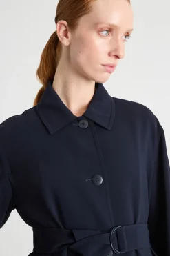 Casacca con cintura - Blu