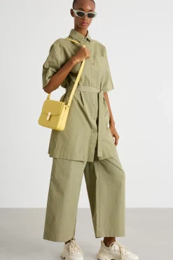 Casacca con cintura - Verde
