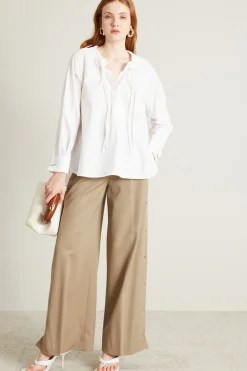 Casacca con cordone tubolare - Bianco