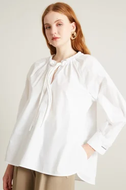 Casacca con cordone tubolare - Bianco