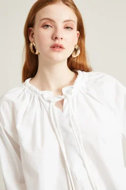 Casacca con cordone tubolare - Bianco