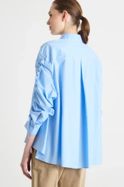 Casacca con coulisse - Azzurro