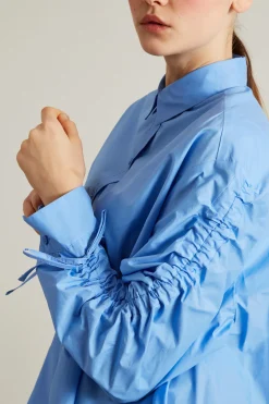 Casacca con coulisse - Azzurro