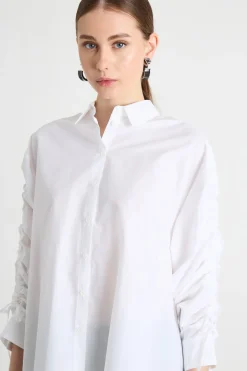Casacca con coulisse - Bianco