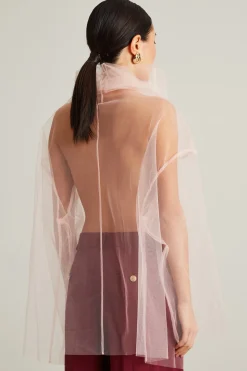 Casacca con maxi collo - Rosa