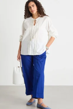 Casacca con passamaneria macramè - Bianco