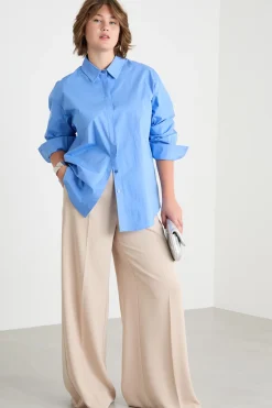 Casacca con spacco sul retro - Azzurro
