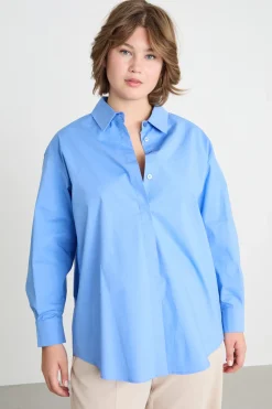 Casacca con spacco sul retro - Azzurro