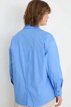 Casacca con spacco sul retro - Azzurro