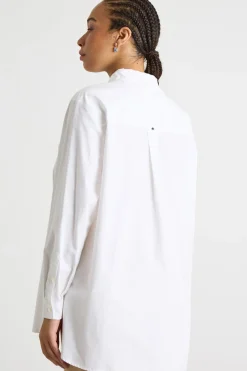Casacca con stampa piazzata - Bianco