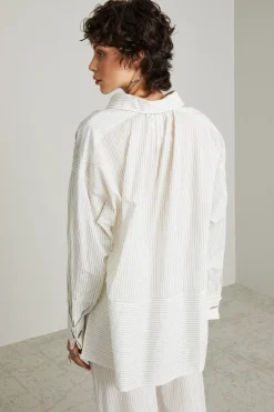 Casacca in cotone e seta - Bianco