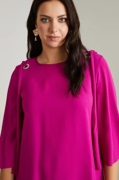 Casacca in crépe - Fuxia