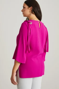 Casacca in crépe - Fuxia