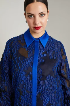 Casacca in fil coupé - Nero Bluette