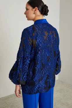 Casacca in fil coupé - Nero Bluette