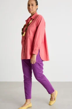 Casacca in gabardina con tasche - Rosa