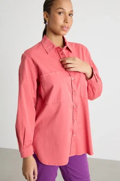 Casacca in gabardina con tasche - Rosa