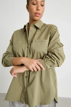Casacca in gabardina con tasche - Verde