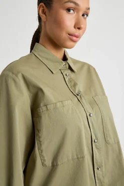 Casacca in gabardina con tasche - Verde