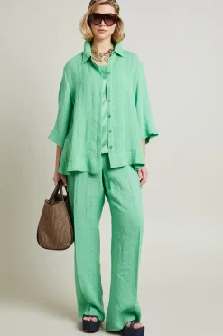 Casacca in lino leggero - Verde Menta