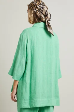 Casacca in lino leggero - Verde Menta