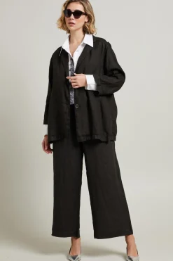 Casacca in lino - Nero