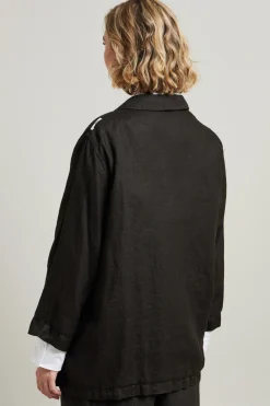 Casacca in lino - Nero