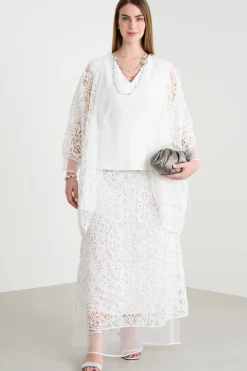 Casacca in macramè - Bianco