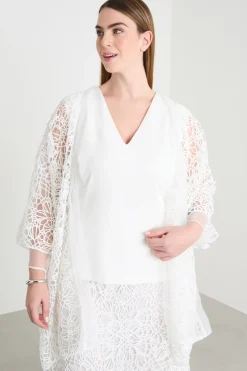 Casacca in macramè - Bianco
