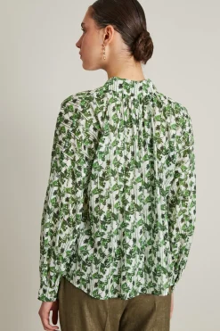 Casacca in mussola con nappine - Verde