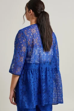 Casacca in pizzo - Blu