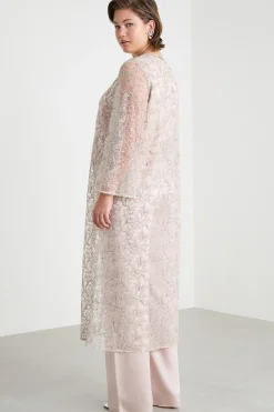 Casacca in pizzo iridescente - Rosa